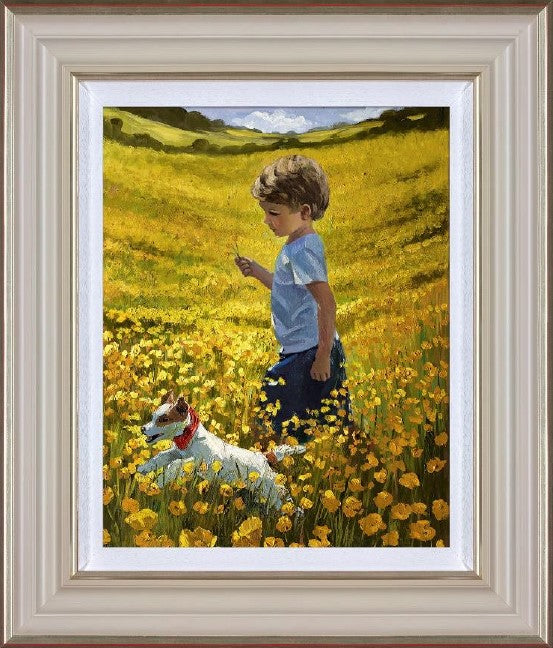 Fields of Gold Framed Limited Edition Canvas on Board by Artist Sherree Valentine Daines