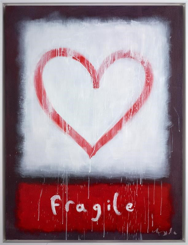 Handle With Care Framed Boxed Canvas by Artist Doug Hyde