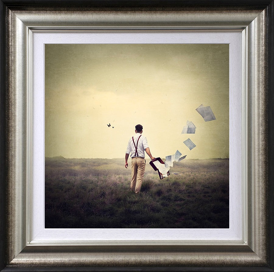 Leaving The 9 To 5 Behind Framed Limited Edition Print on Paper by Artist Michelle Mackie