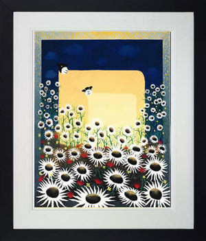 Mother and Daughter Framed Print on Paper by Artist Mackenzie Thorpe