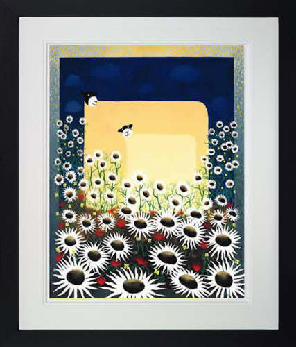 Mother and Daughter Framed Print on Paper by Artist Mackenzie Thorpe