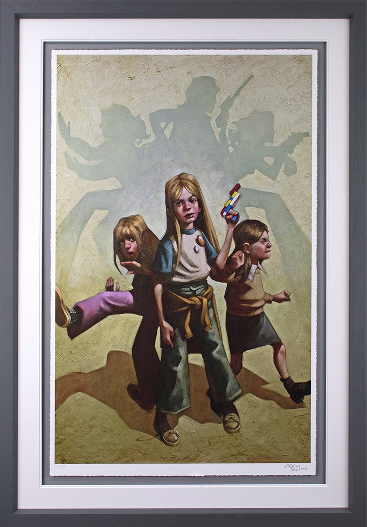 Ok Angels Lets Go To Work Framed Print on Paper by Artist Craig Davison