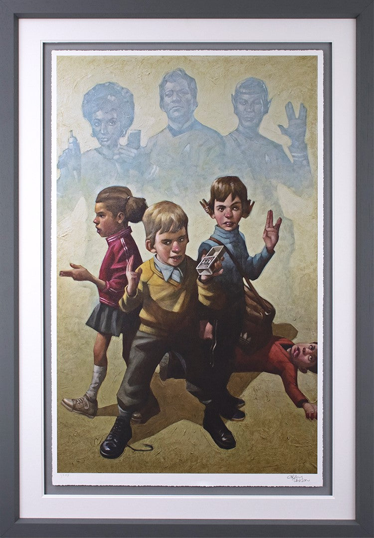 Phasers to Stun Framed Print on Paper by Artist Craig Davison