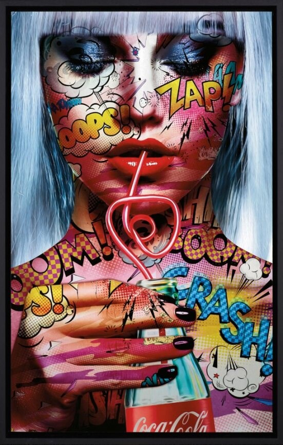 Pop Life Framed Edition on Aluminium by Artist Monika Nowak