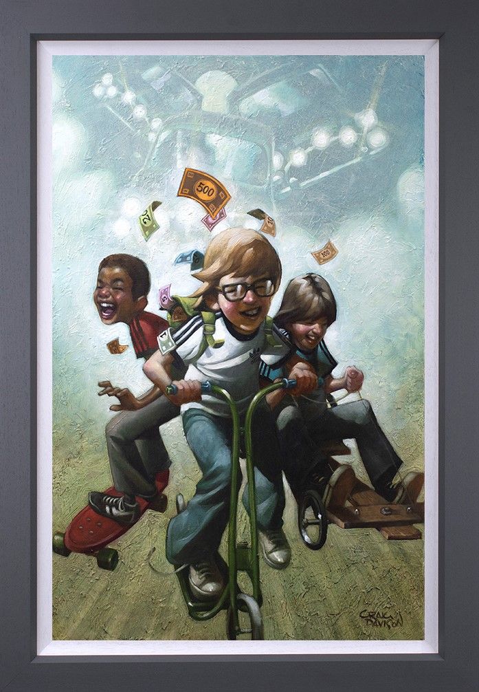Self Preservation Society Framed Canvas on Board by Artist Craig Davison