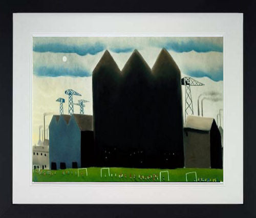 South Bank Sunday Morning Framed Print on Paper by Artist Mackenzie Thorpe