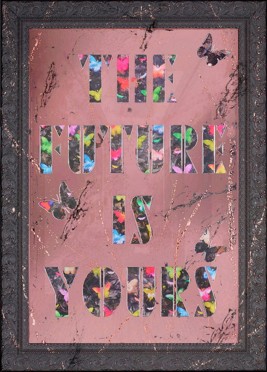 The Future is Yours Framed Limited Edition Mixed Media by Artist Maxim