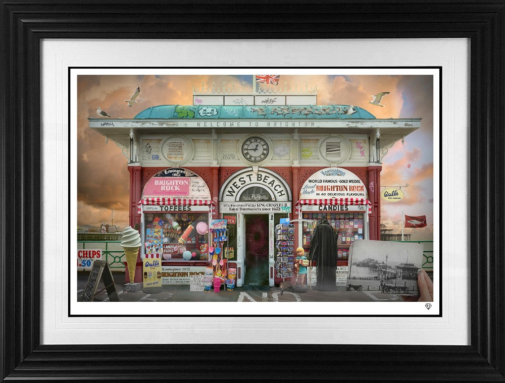 The Kiosk of West Beach Framed Limited Edition Print on Paer by Artist JJ Adams