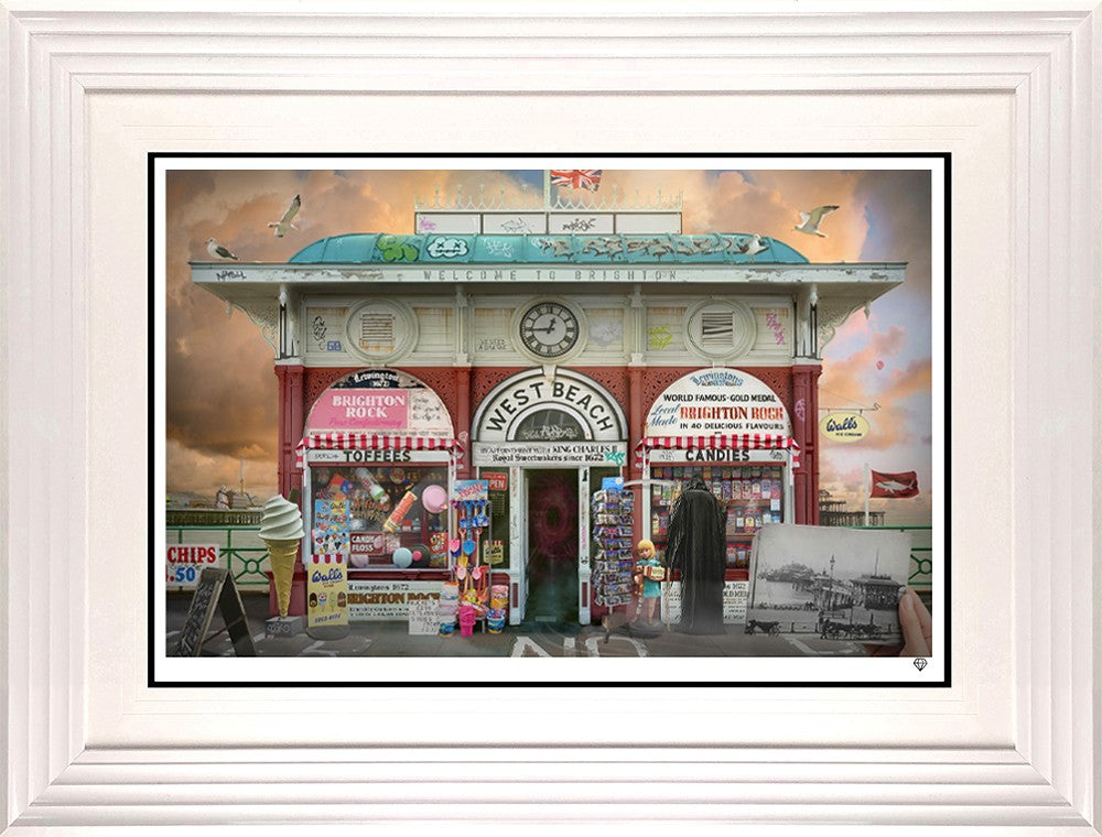 The Kiosk of West Beach Framed Limited Edition Print on Paer by Artist JJ Adams