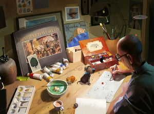 The Muse Mounted Print on Paper by Artist Stephen Hanson