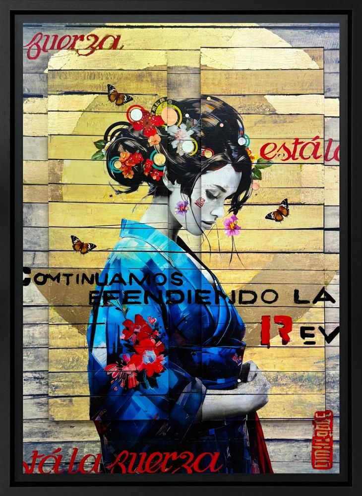 Turning Point Layered Framed Mixed Media Print on Canvas By Artist Gareth Tristan Evans