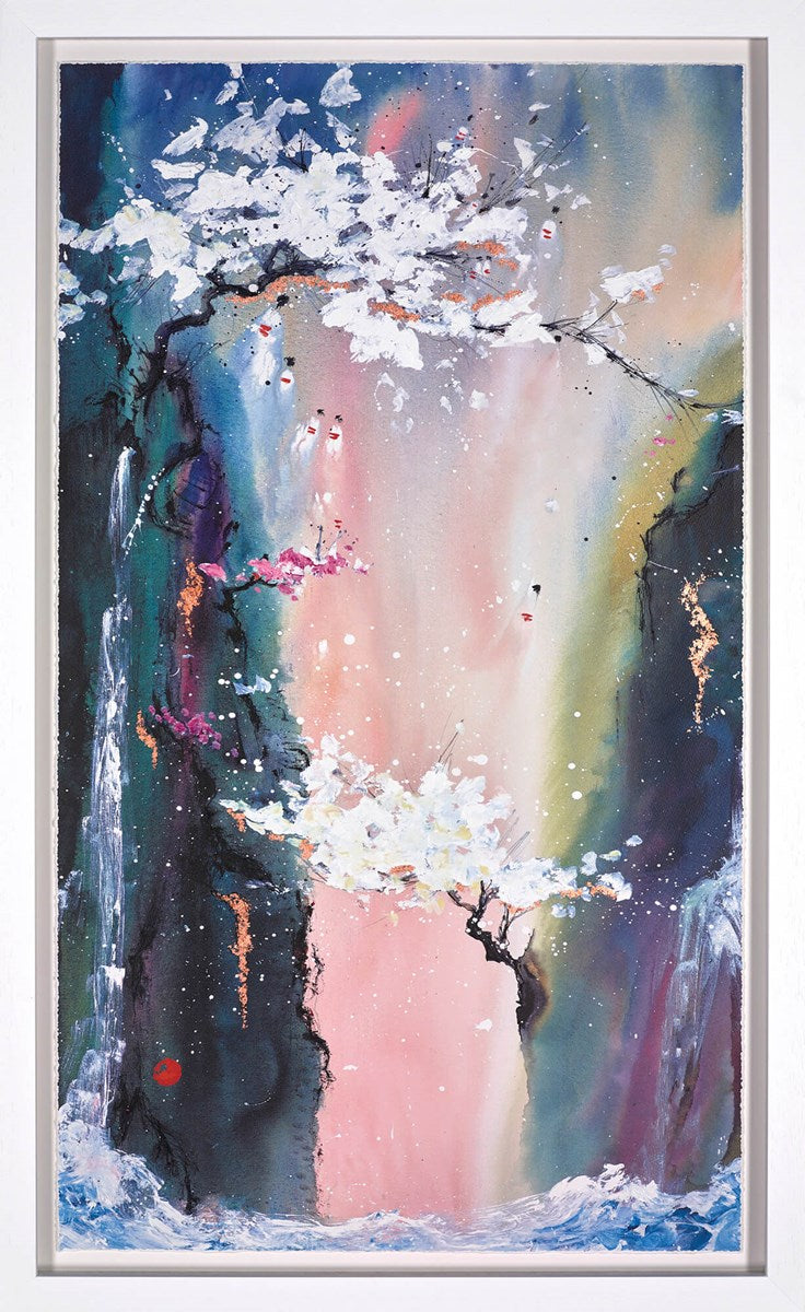 Visions of Eternity I Framed Embellished Edition on Paper by Artist Danielle O'Connor Akiyama