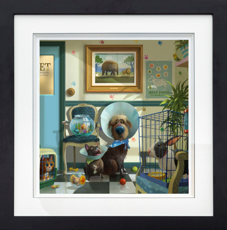 Waiting Room Framed Print on Paper by Artist Stephen Hanson