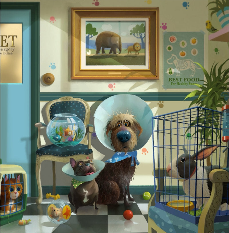 Waiting Room Mounted Print on Paper by Artist Stephen Hanson