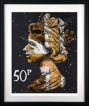 50K Queen Framed Signed Limited Edition Print on Paper by Artist Paul Oz