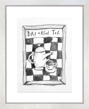 Breakfast Tea - Charcoal Study by Michael Abrams