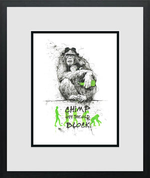 Chimp Off The Old Block - Miniature by Scott Tetlow