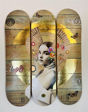 Cola Skate Deck - Gold Leaf by The Trunk Of Funk