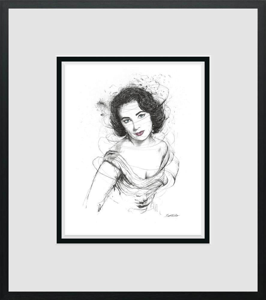 Elizabeth Taylor - Miniature by Scott Tetlow