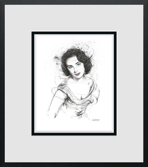 Elizabeth Taylor - Miniature by Scott Tetlow