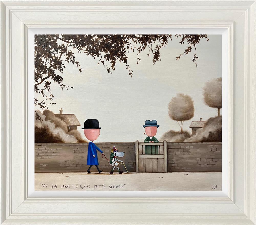 My Dog Takes His Walks Pretty Seriously by Michael Abrams