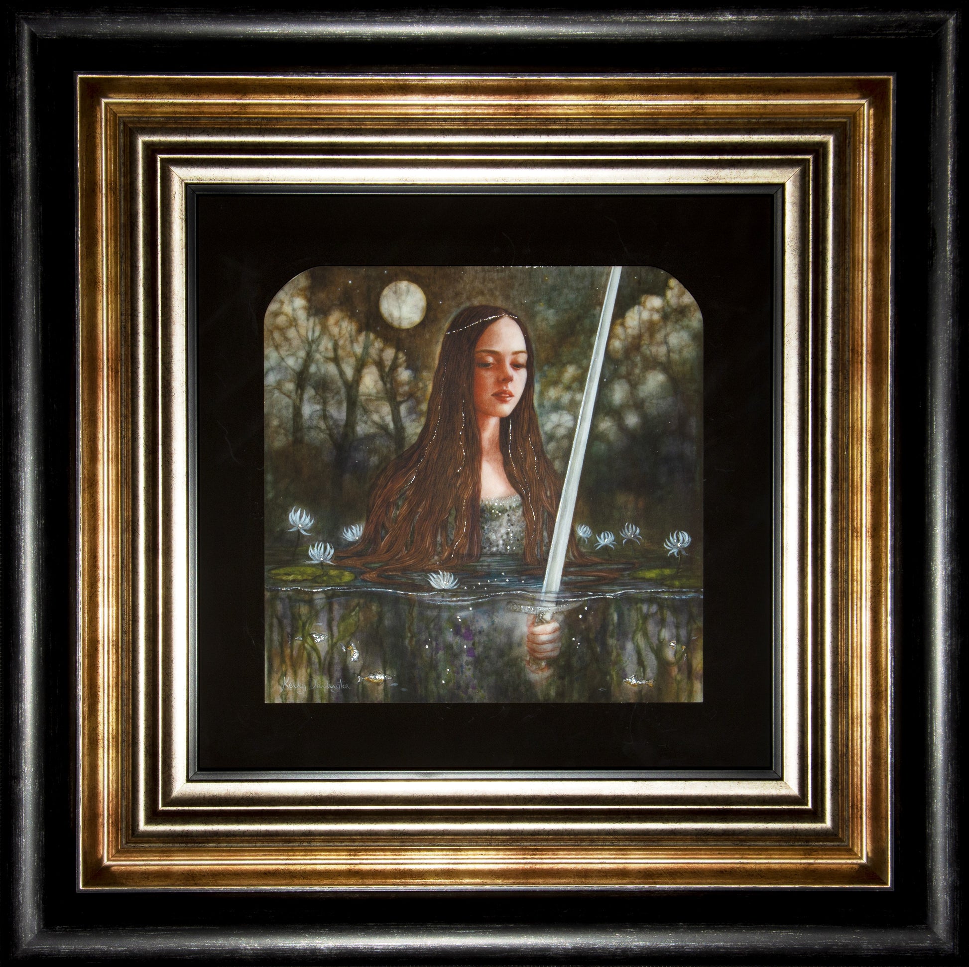 Nimue Framed Limited Edition Mixed Media Print by Artist  Kerry Darlington