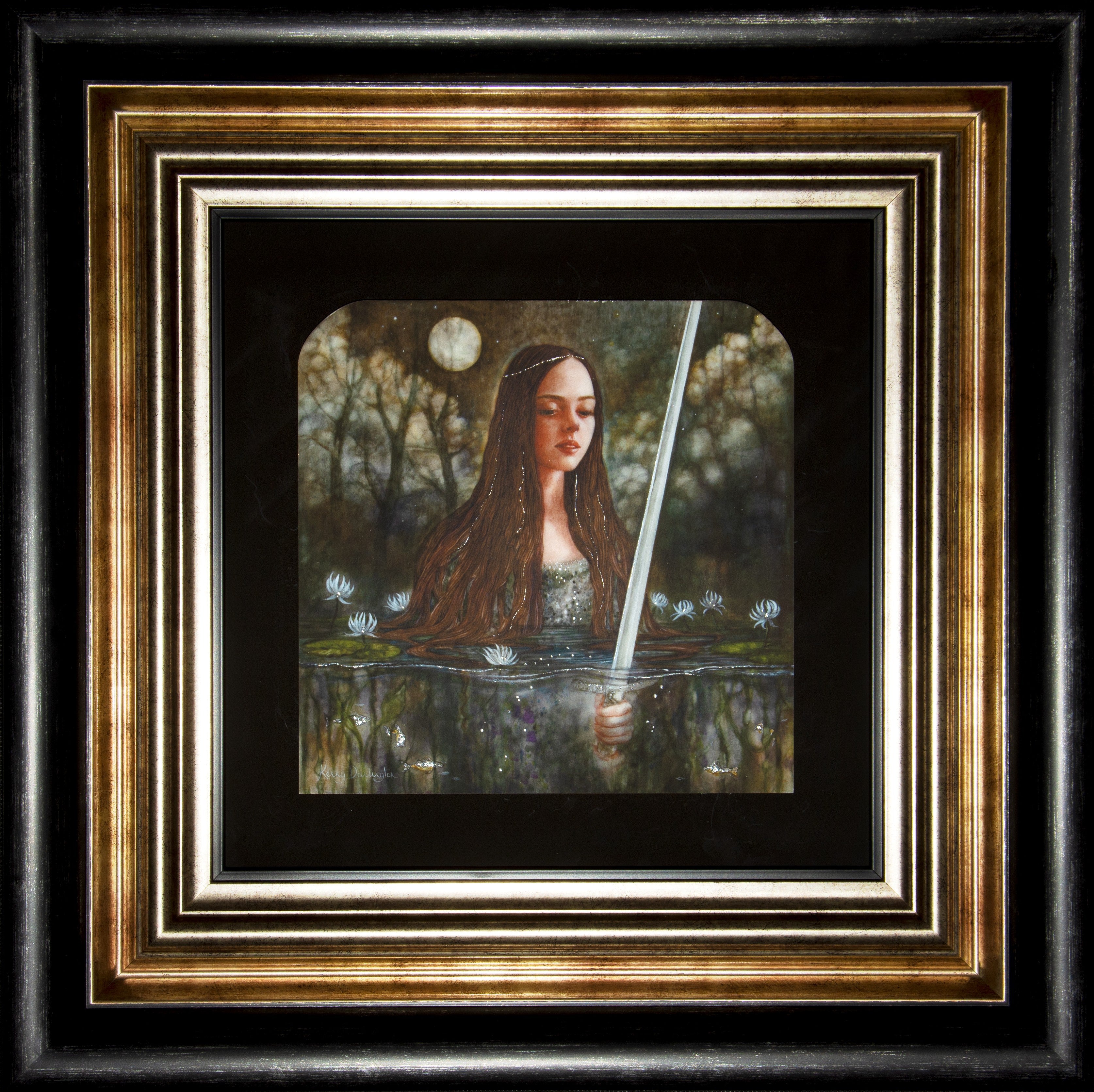 Nimue Framed Limited Edition Mixed Media Print by Artist  Kerry Darlington