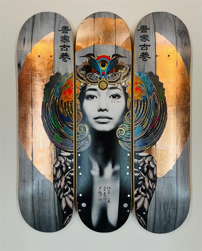 Sphinx Parralax Skate Deck by The Trunk Of Funk