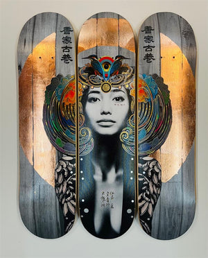 Sphinx Parralax Skate Deck by The Trunk Of Funk
