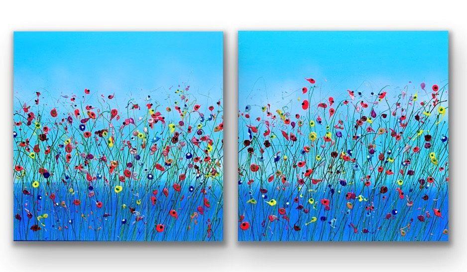 The Joy Of Spring - Diptych by Lisa Pang