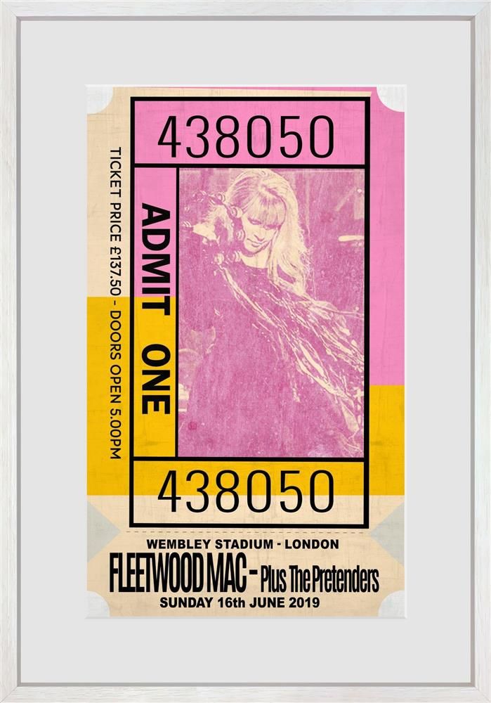 Admit One - Fleetwood Mac Framed Limited Edition Print on Paper by Artist Linda Charles