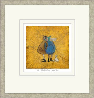 All I Need Is You And You Signed Framed Limited Edition Print on Paper by Artist Sam Toft