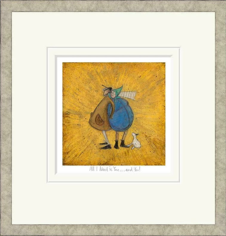 All I Need Is You And You Signed Framed Limited Edition Print on Paper by Artist Sam Toft