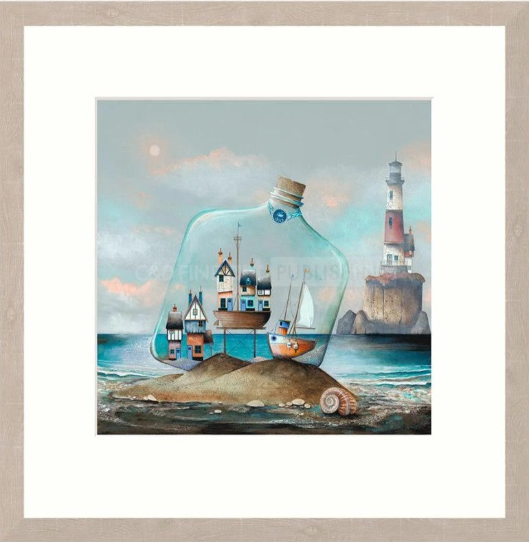 Ammonite Signed Framed Limited Edition Print on Paper by Artist Gary Walton