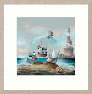 Ammonite Signed Framed Limited Edition Print on Paper by Artist Gary Walton