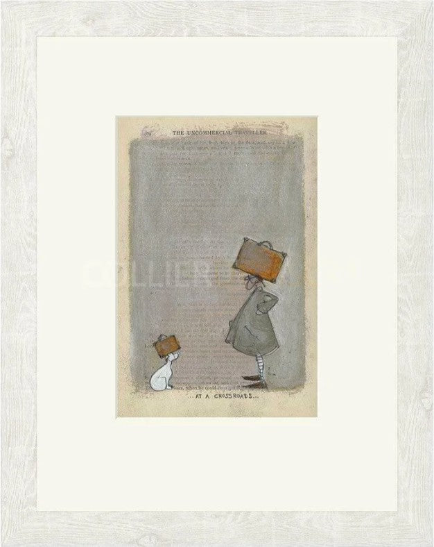 At A Crossroads Signed Framed Limited Edition Print on Paper by Artist Sam Toft