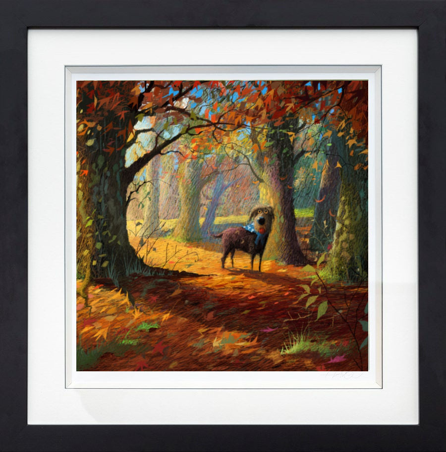Autumn Adventure Signed Framed Limited Edition Print on Paper by Artist Stephen Hanson