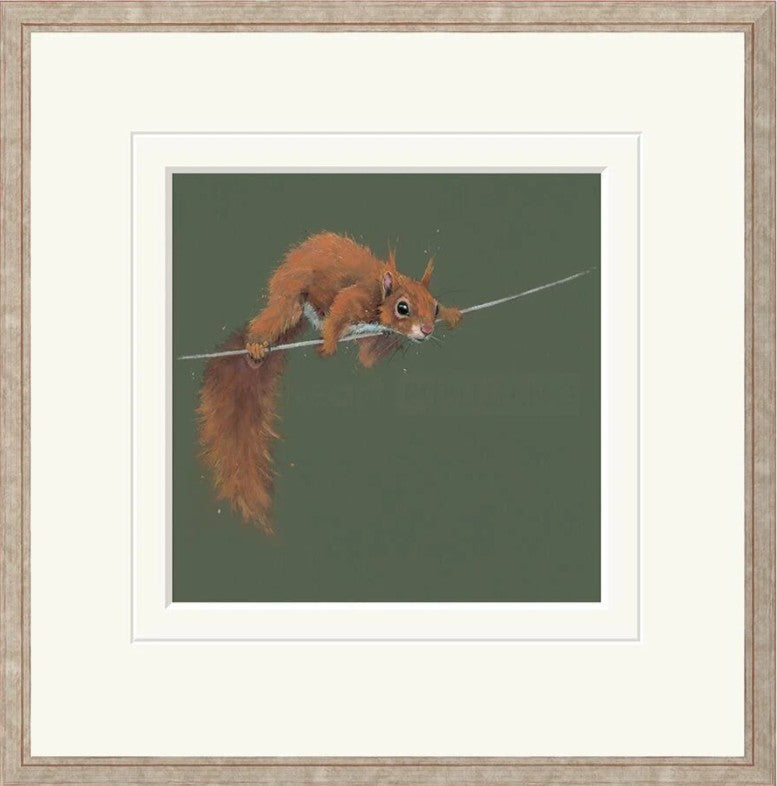 Balancing Act Signed Framed Limited Edition Print on Paper by Artist Nicky Litchfield
