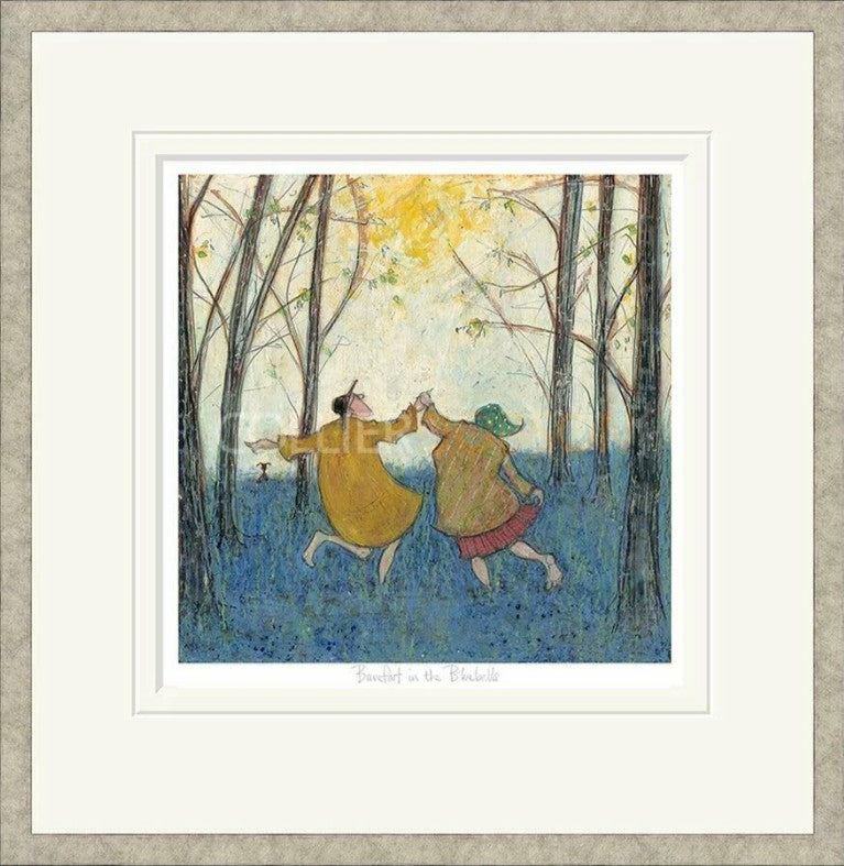 Barefoot In The Bluebells Signed Framed Limited Edition Print on Paper by Artist Sam Toft