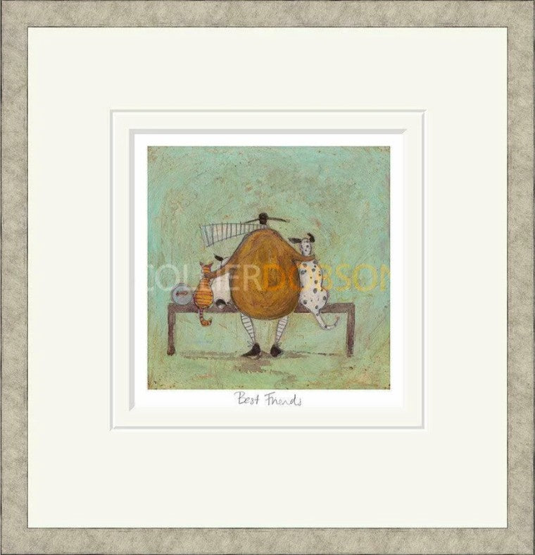 Best Friends Signed Framed Limited Edition Print on Paper by Artist Sam Toft