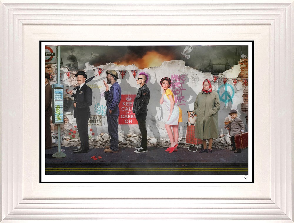 Brittannia Row II Framed limited edition print on paper by artist JJ Adams  