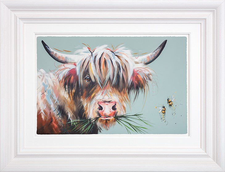 Buzzing About Framed Limited Edition Print on Paper by Artist Ashley Saunders