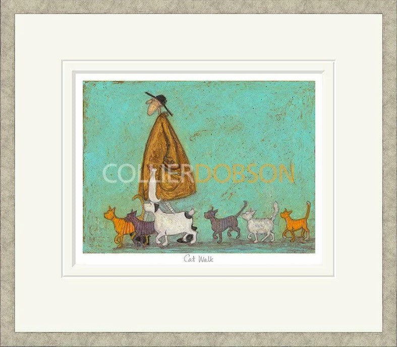 Cat Walk Signed Framed Limited Edition Print on Paper by Artist Sam Toft