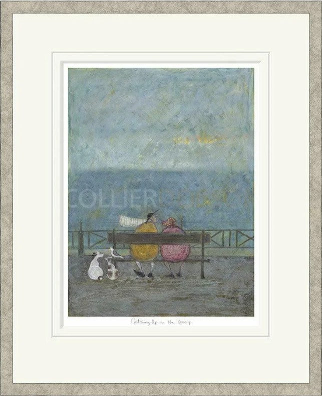 Catching Up On The Gossip Signed Framed Limited Edition Print on Paper by Artist Sam Toft