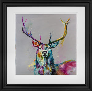 Cervo Framed Print on Paper by Artist Katy Jade Dobson