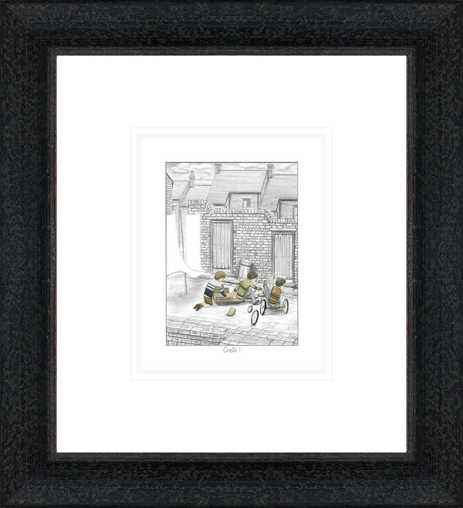 Crash Signed Framed Limited Edition Print on Paper by Artist Leigh Lambert
