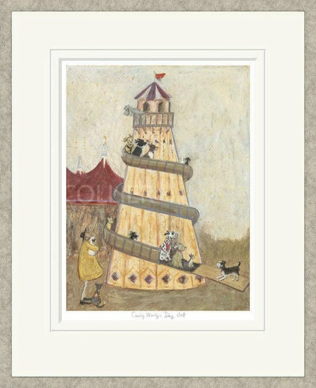 Curly Wurly's Day Out Signed Framed Limited Edition Print on Paper by Artist Sam Toft