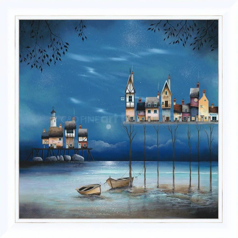 Cuttlefish Pier II Signed Framed Limited Edition Print on Board by Artist Gary Walton