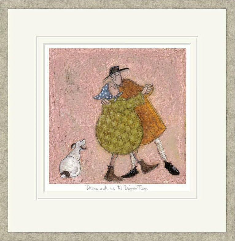 Dance With Me Til Dinner Time Signed Framed Limited Edition Print on Paper by Artist Sam Toft