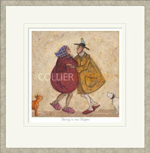 Dancing In Our Slippers Signed Framed Limited Edition Print on Paper by Artist Sam Toft